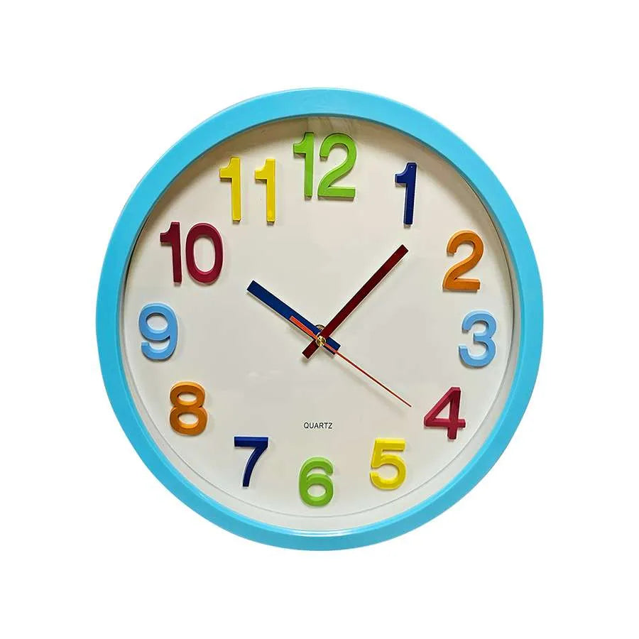 light blue childrens clock
