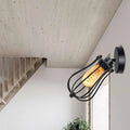 Adjustable socket metal cage wall lamp-Application image