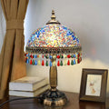 Turkish Moroccan Mosaic Lamp Handmade Tiffany Colorful Glass Desk Light & Bulb