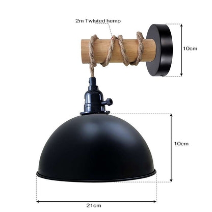 Modern Wall Lamp With Dome Shade For Bedroom Bedside Lights-Size image