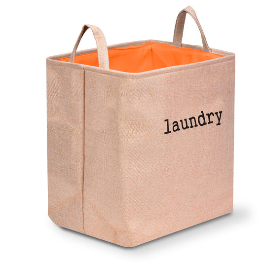 Large Laundry Hamper Bag Jute Clothes Storage Baskets Home Clothes Barrel Bags ~ 3529