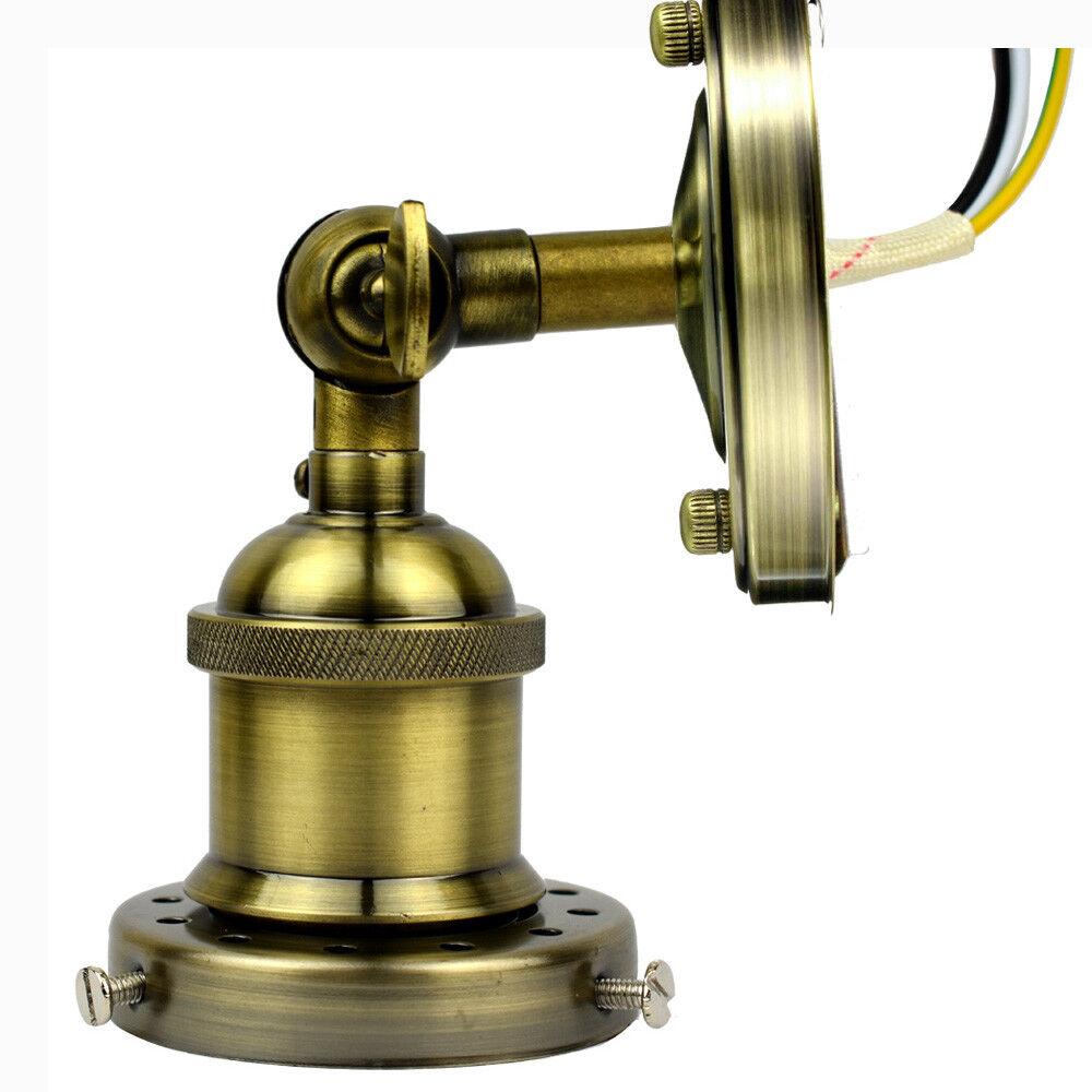 Industrial Sconce E27 Edison Wall Loft Retro Lamp Light Holder Set ~3708