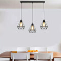 Industrial Pendant Light with Wire Cage | Vintage | Multiple shades~1706 - Vintagelite