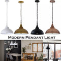 Vintage Metal Adjustable Chain Hanging Ceiling Pendant Light ~3792 - Vintagelite