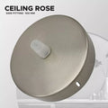 Black Ceiling Rose Single Point Drop Outlet Light Fitting~1132 - Vintagelite