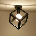 Unique Metal Black Finish Painted Geometric Vintagelite Ceiling Light~2062