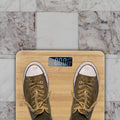 wooden bathroom scales