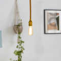 Hemp rope E27 ceiling pendant light fitting~3845 - Vintagelite