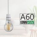 A60 B22 4W Dimmable Light Bulb Vintage Filament Classic LED~3006