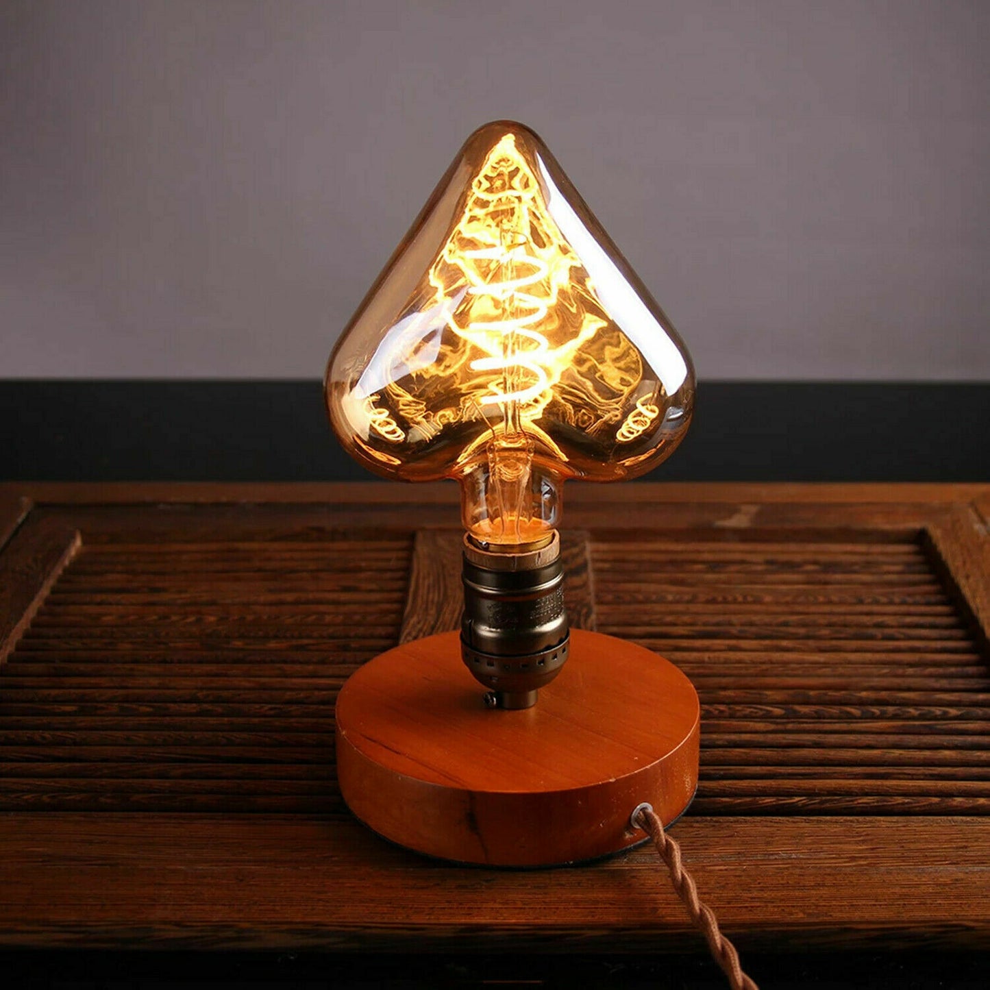 Vintage Antique Style Edison LED Soft Light Heart 4w Bulb~2528