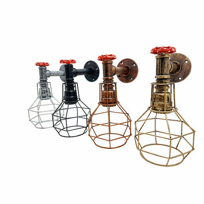 Unique Industrial Lamp Retro Metal Water Pipe Wall light