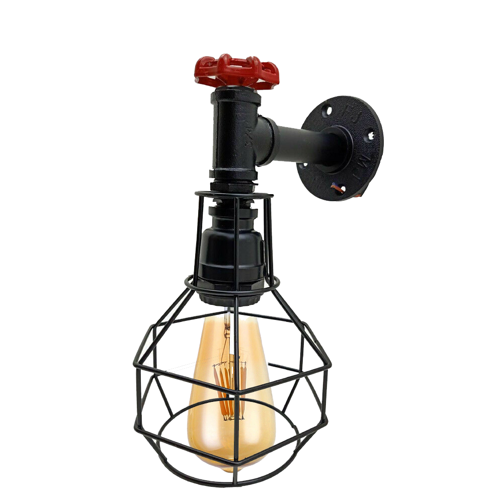 Unique Industrial Lamp Retro Metal Water Pipe Wall light