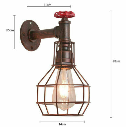  Unique Mini Decor Lamp with Retro Metal Water Pipe Wall light Design