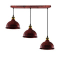 Rustic Red Metal Mug Cage Ceiling Chandelier Industrial Indoor Hanging Adjustable Pendant Light~2254 - Vintagelite