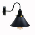 Black Cone shape Metal Industrial Wall Light.JPG