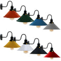 Retro Cone Shape Swan Neck Arm Metal Wall Light Fitting Wall Sconce