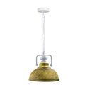 Brushed Brass Vintage Retro Demo Metal Shade Pendant Light