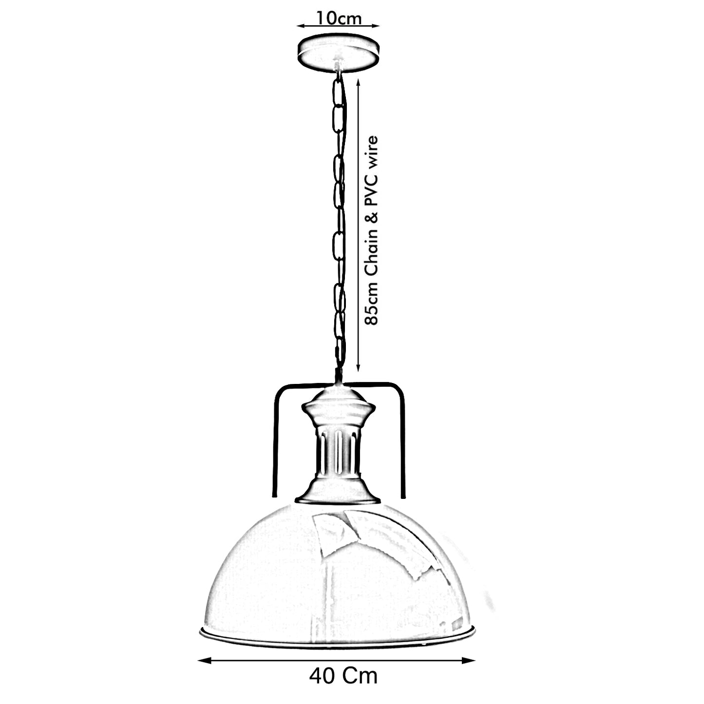 Retro Loft Style Metal Shade Red Adjustable Pendant Light-Size Image