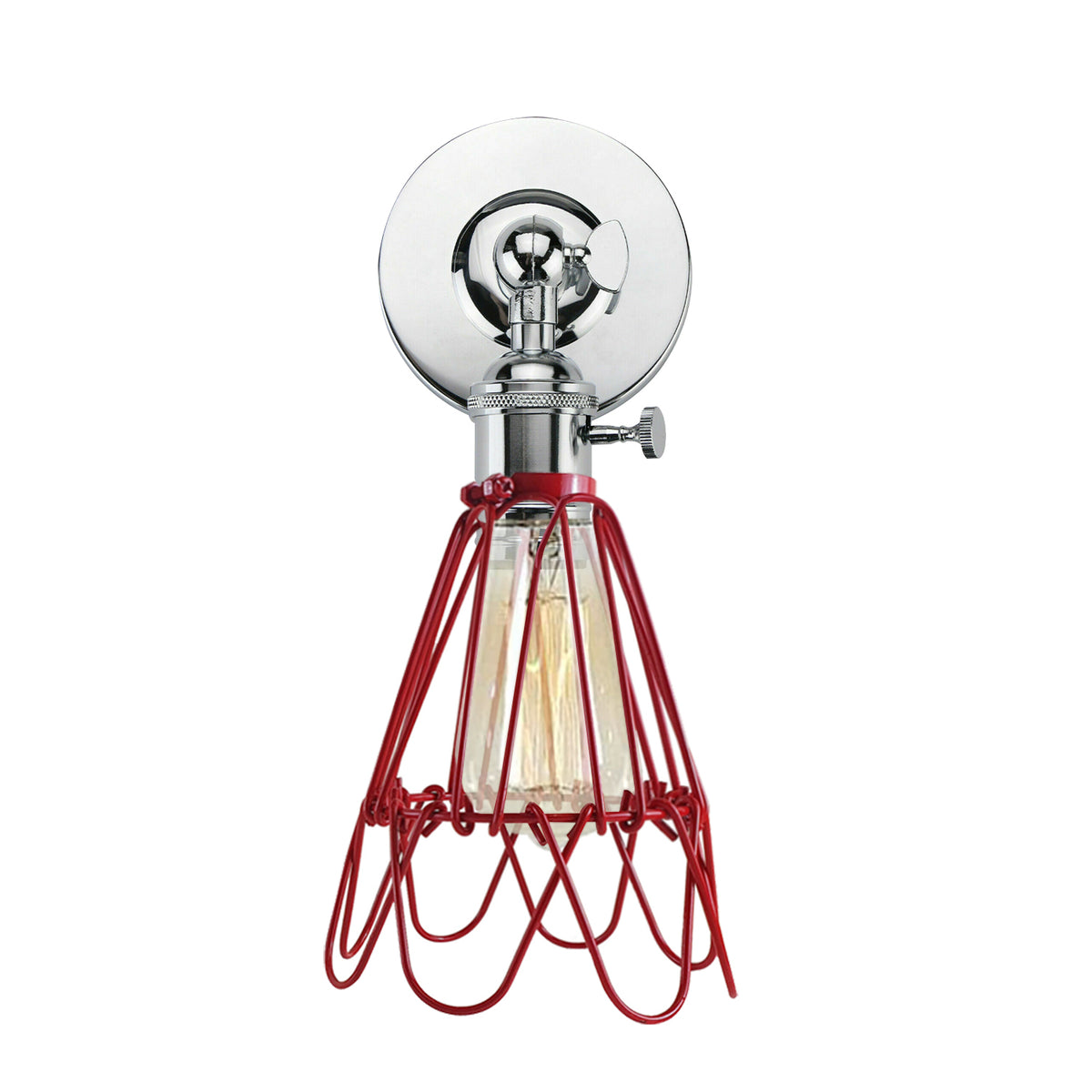 Retro Industrial E27 Wall Lamp Nordic Water Lilly Shaped Wire Cage Wall Light~2553