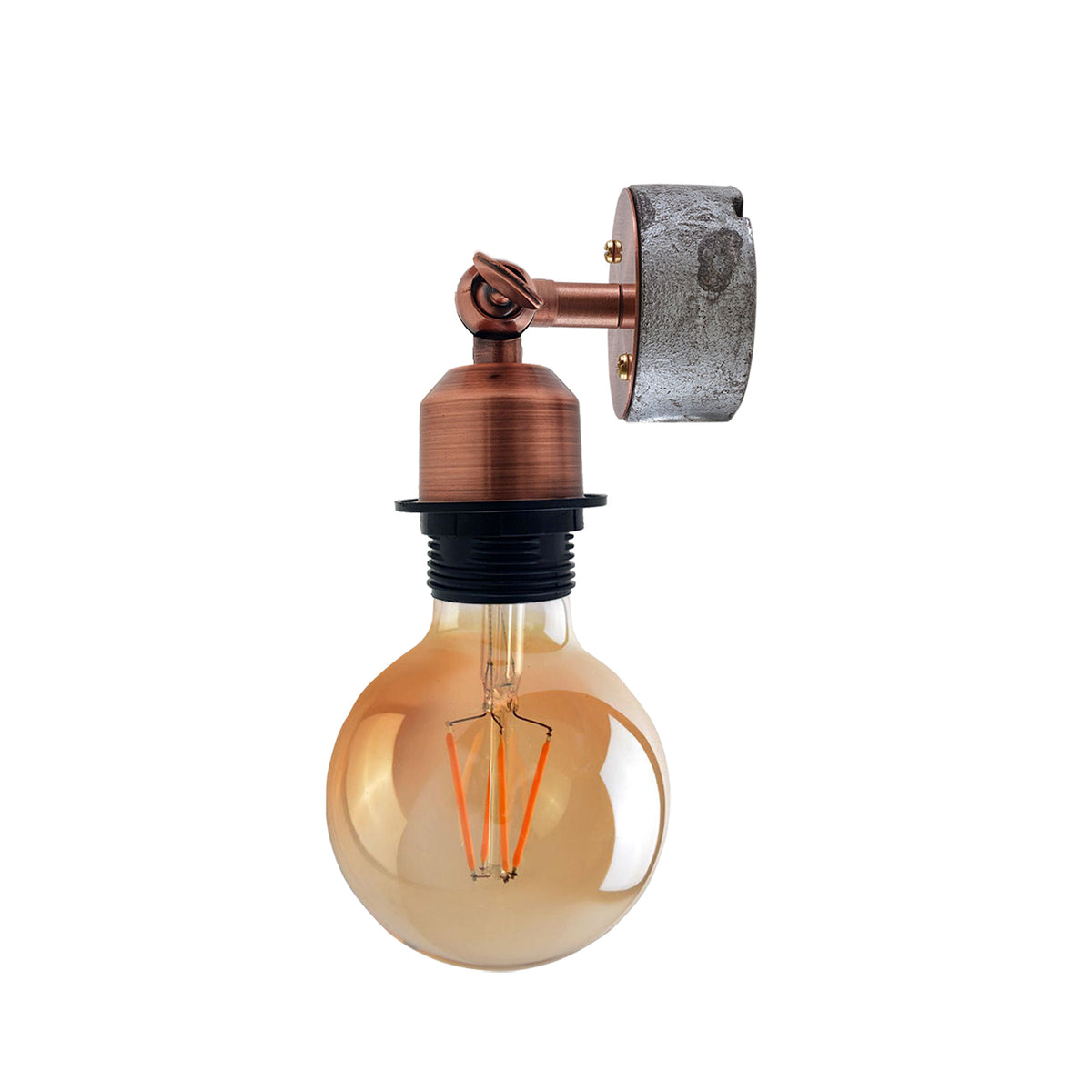 industrial Adjustable Ceiling Lamp Wall Mounted Light Bulb Holder Copper~2546 - Vintagelite