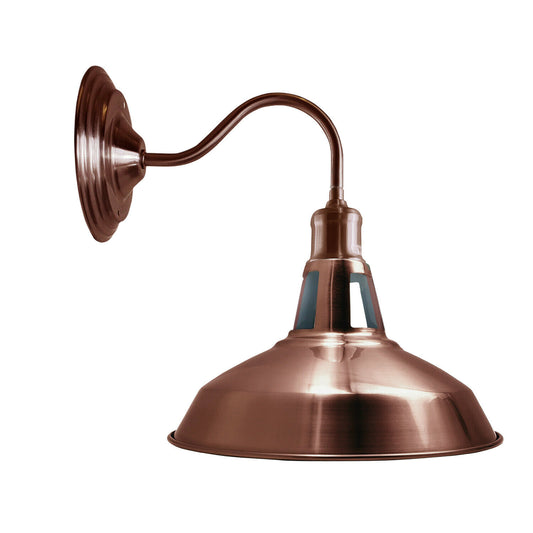 Modern Style High Polished Copper Wall Sconce with Vintage Retro Industrial Wall Light Shade