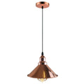 Vintage Metal Cone Rose Gold single ceiling Pendant Light