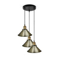 Vintage Metal Retro Ceiling Green Brass Pendant LampShade