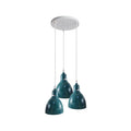 Modern Retro 3-way Cluster Cyan Blue Ceiling Pendant Light
