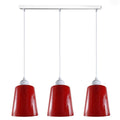 Modern Retro 3 Way Rectangle Bell shape Red Pendant Light