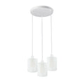 Industrial Drum Cage White Metal 3 Way Pendant Cage Light