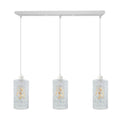 Vintage Retro 3 Way Drum Cylinder White Cage Pendant Light