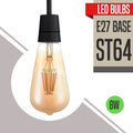 ST64 E27 8W Dimmable Retro Classic LED Filament Bulbs