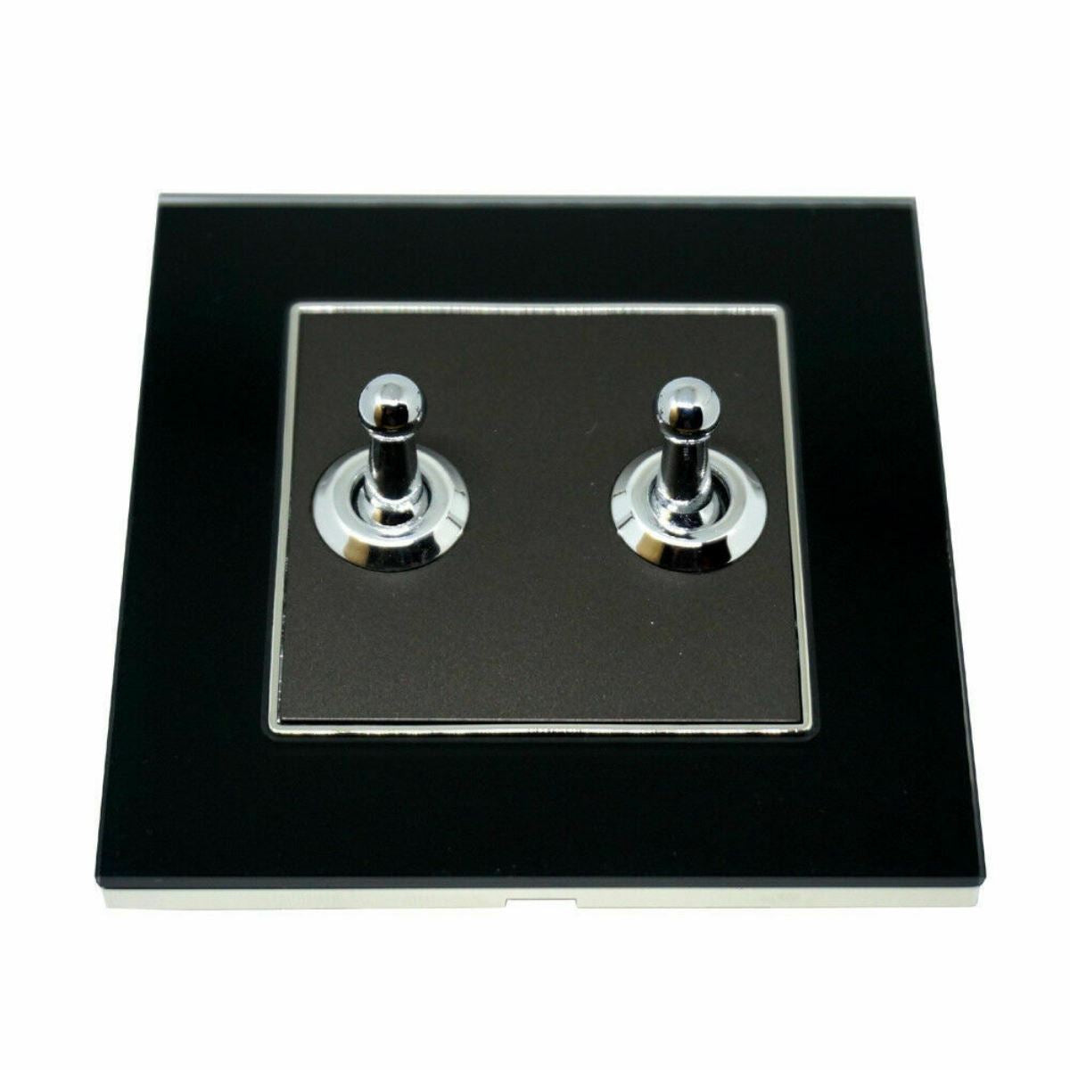 2 Gang Toggle Wall Light Screw less Switch - Vintagelite