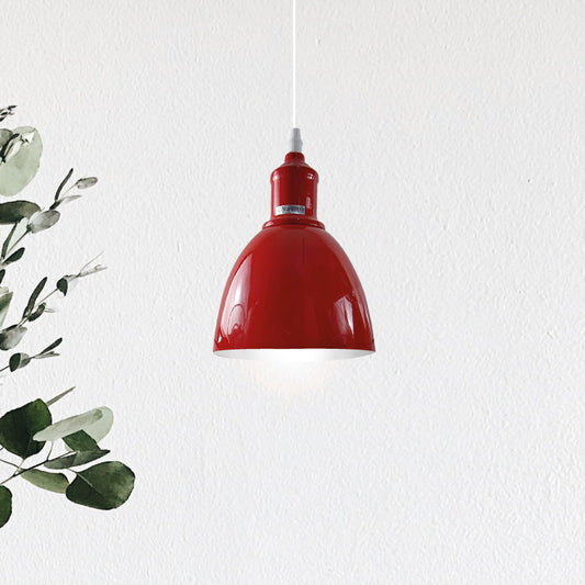 Industrial  Adjustable Ceiling Red E27 Holder Pendant Light-Application image