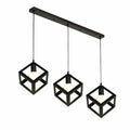 3 Head Square Ceiling Light Fitting Shade Industrial Retro Suspended Vintage Pendant - Vintagelite