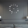 3d Sticker frameless wall clock