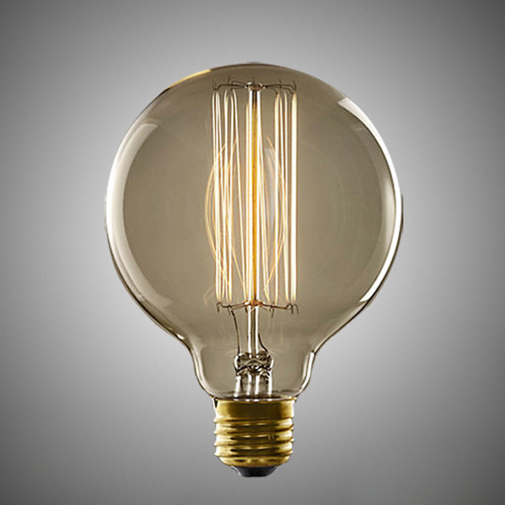 Dimmable G125 E27 40W Globe Industrial Vintage Filament Bulb - Vintagelite