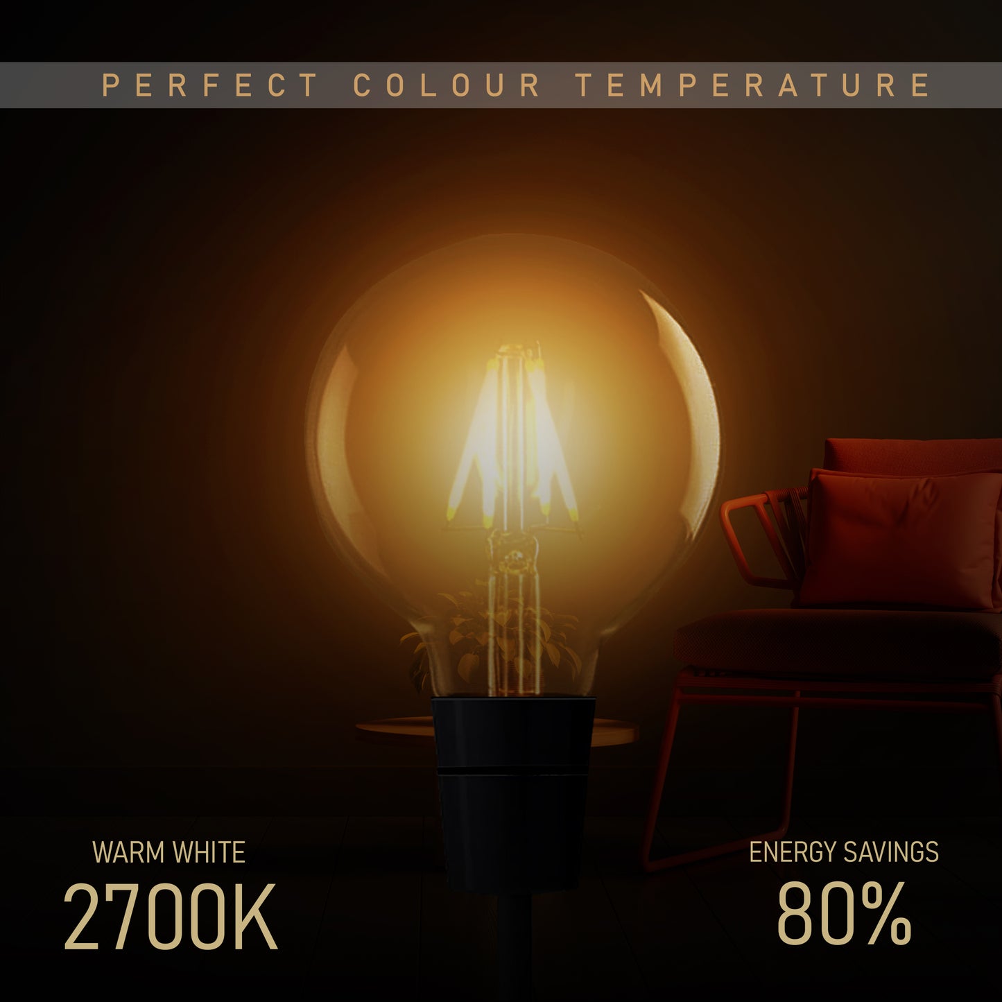 LED G80 B22 4W Dimmable Globe Industrial Vintage Bulb~1120 - Vintagelite