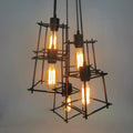 Black wire cage pendant light