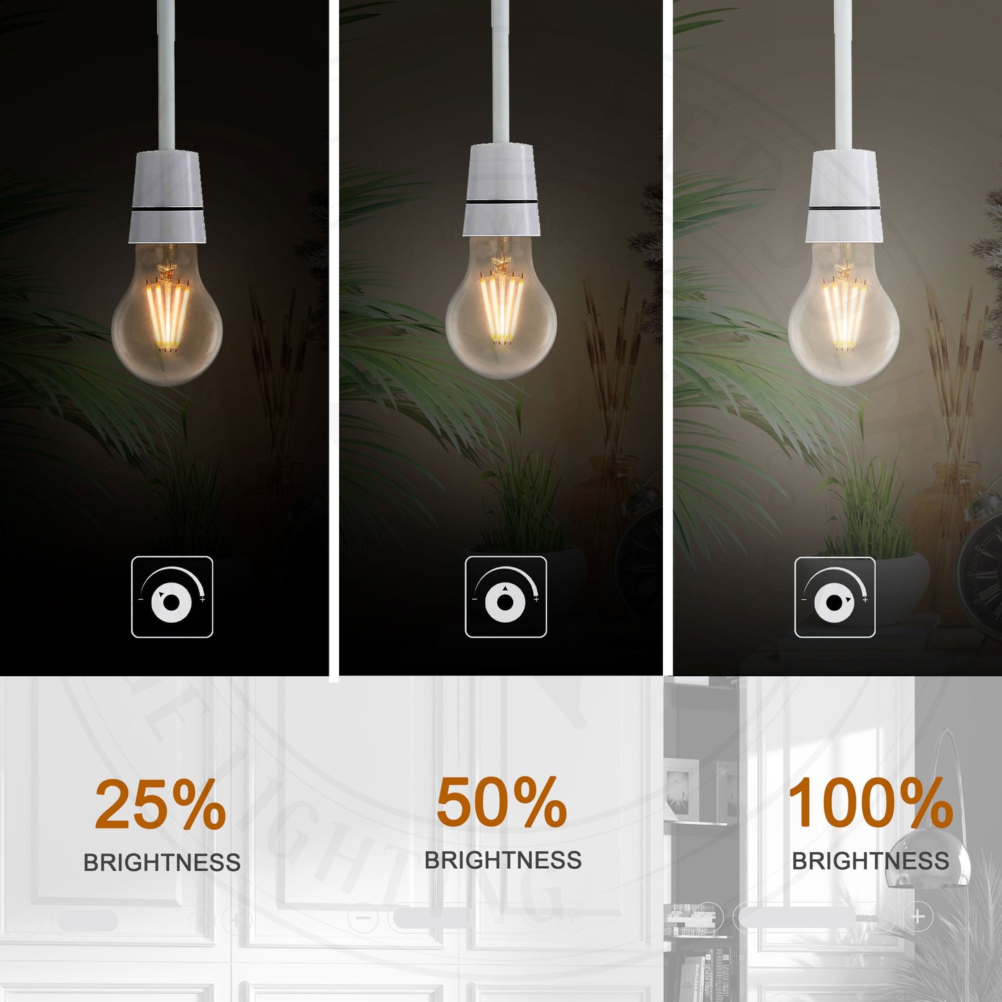 A60 B22 4W Dimmable Light Bulb Vintage Filament Classic LED~3006