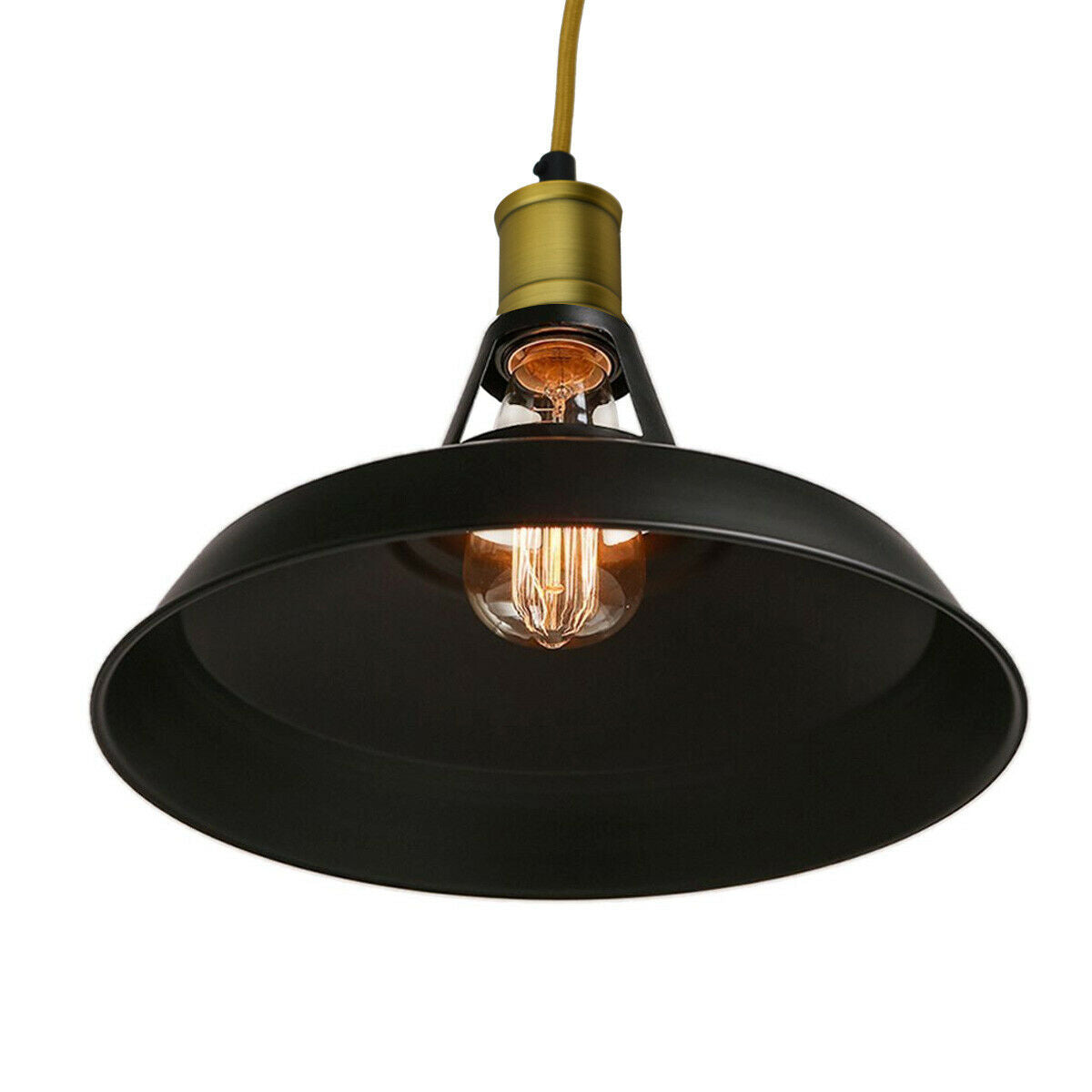 Industrial BarnSlotted metal Lampshade Edison Metal Hanging pendant Vintage Light - Vintagelite