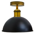 Black Metal Ceiling Light Rustic Color Metal Lampshade~1994 - Vintagelite