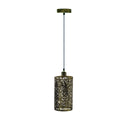 Brushed Brass Loft Modern Drum Metal Cage Ceiling Pendant Light