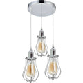 Modern Chrome Ceiling Pendant Light with 3 Heads