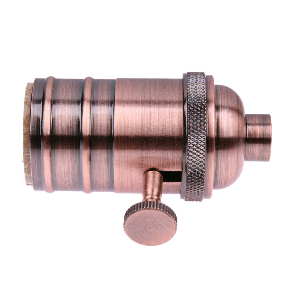 Copper E27 Screw Vintage Switch Bulb Holder Industrial Antique Retro Edison Lamp Light - Vintagelite