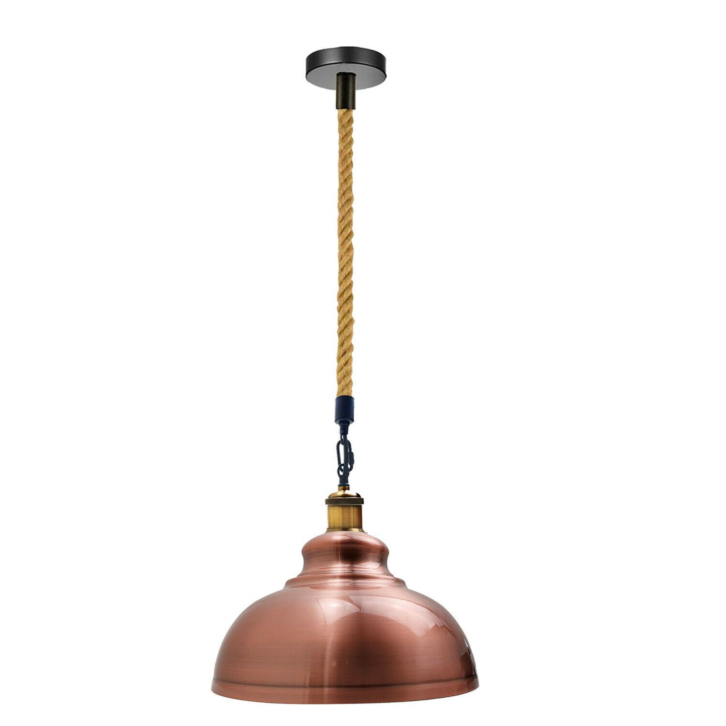 Copper Retro Hemp Rope Barn Slot Metal Pendant Hanging Lights