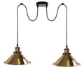 French Gold Retro Industrial 2-way Cone Shade Pendant light