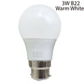 3W B22 Light Bulb Energy Saving Lamp Warm White Globe~1366 - LEDSone UK Ltd