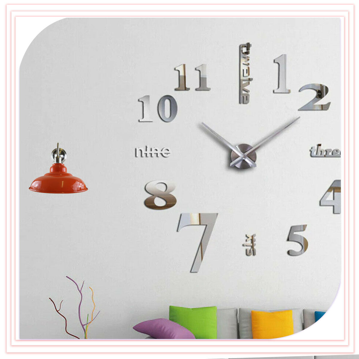 Modern Orange Swan Neck Metal Wall Sconces -Stylish Wall Light-Application image