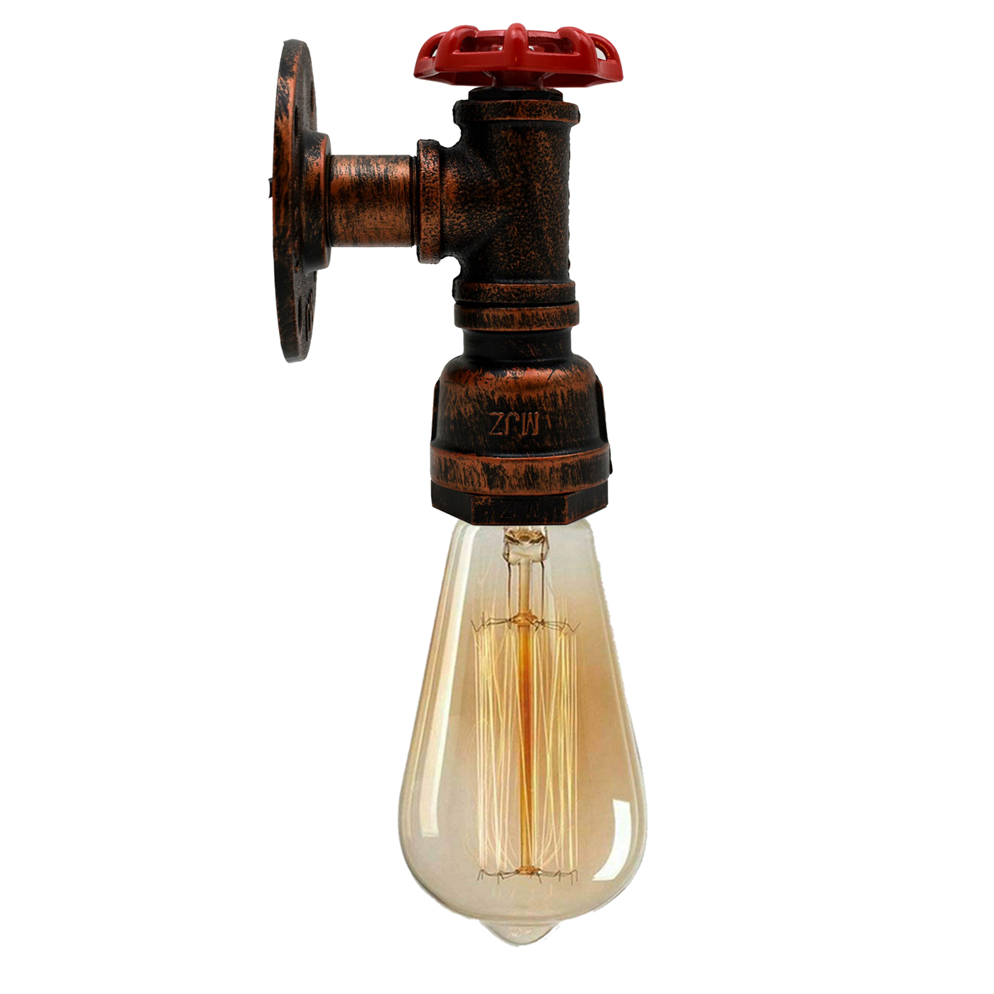 Industrial Wall Light Vintage Industrial Iron Rustic Wall Sconce with Metal E27 Holder~1745 - Vintagelite